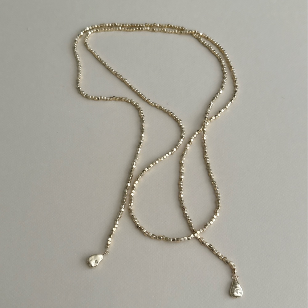 Gold Multi-Strand Beaded Wrap Necklace - Picture 4 of 7